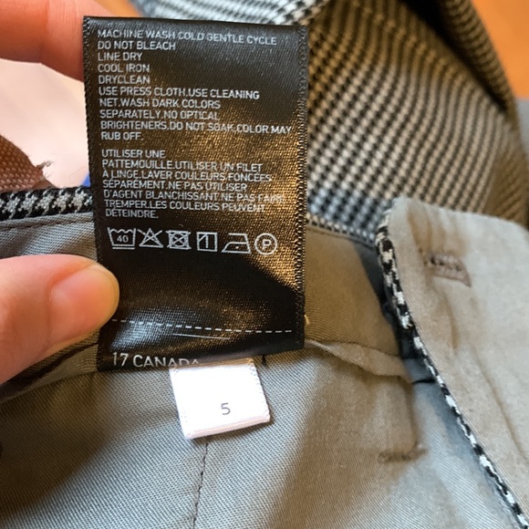 Uniqlo Houndstooth Trousers Grey and Black - Picture 7 of 7
